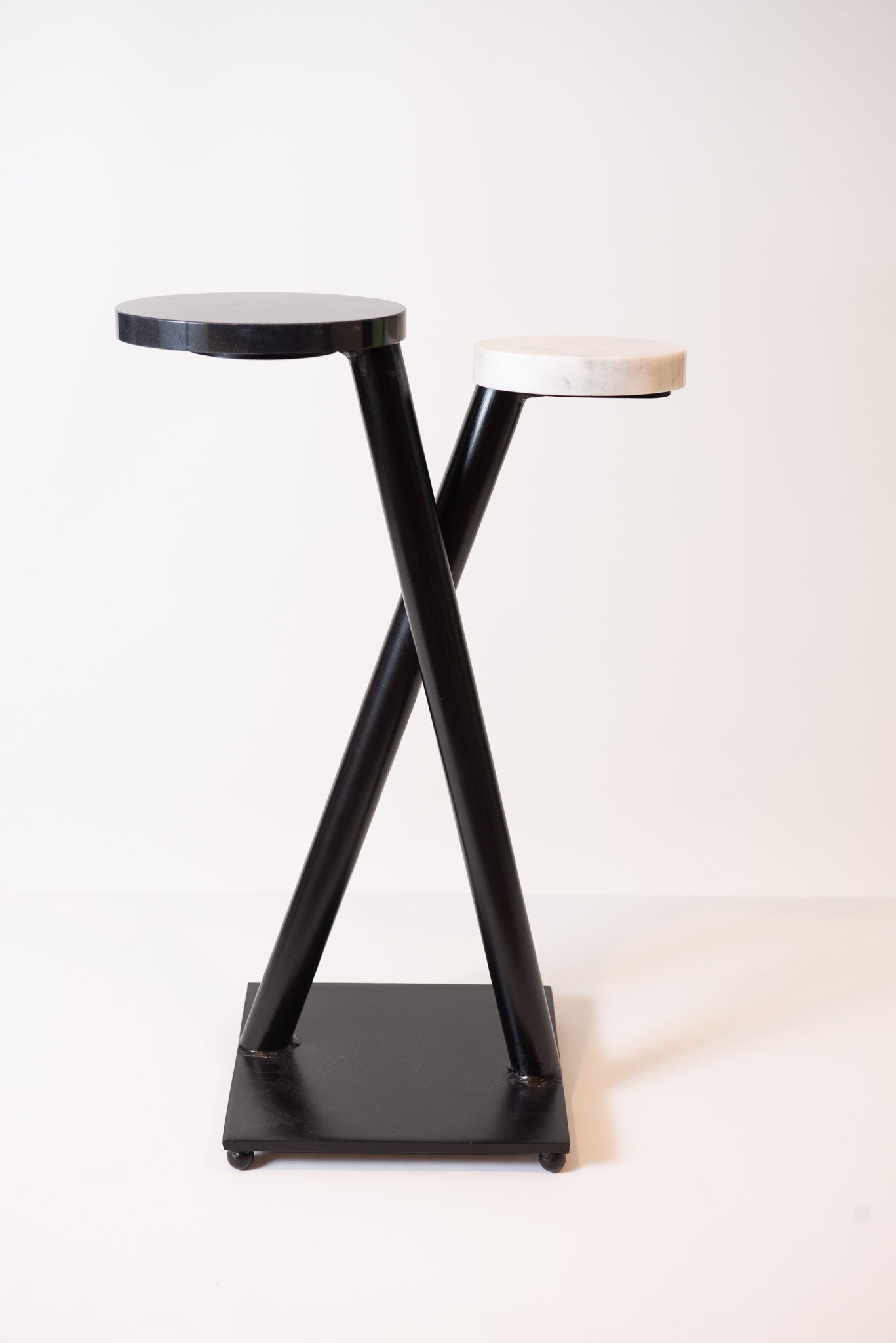 Steel & Marble Drink Table - D