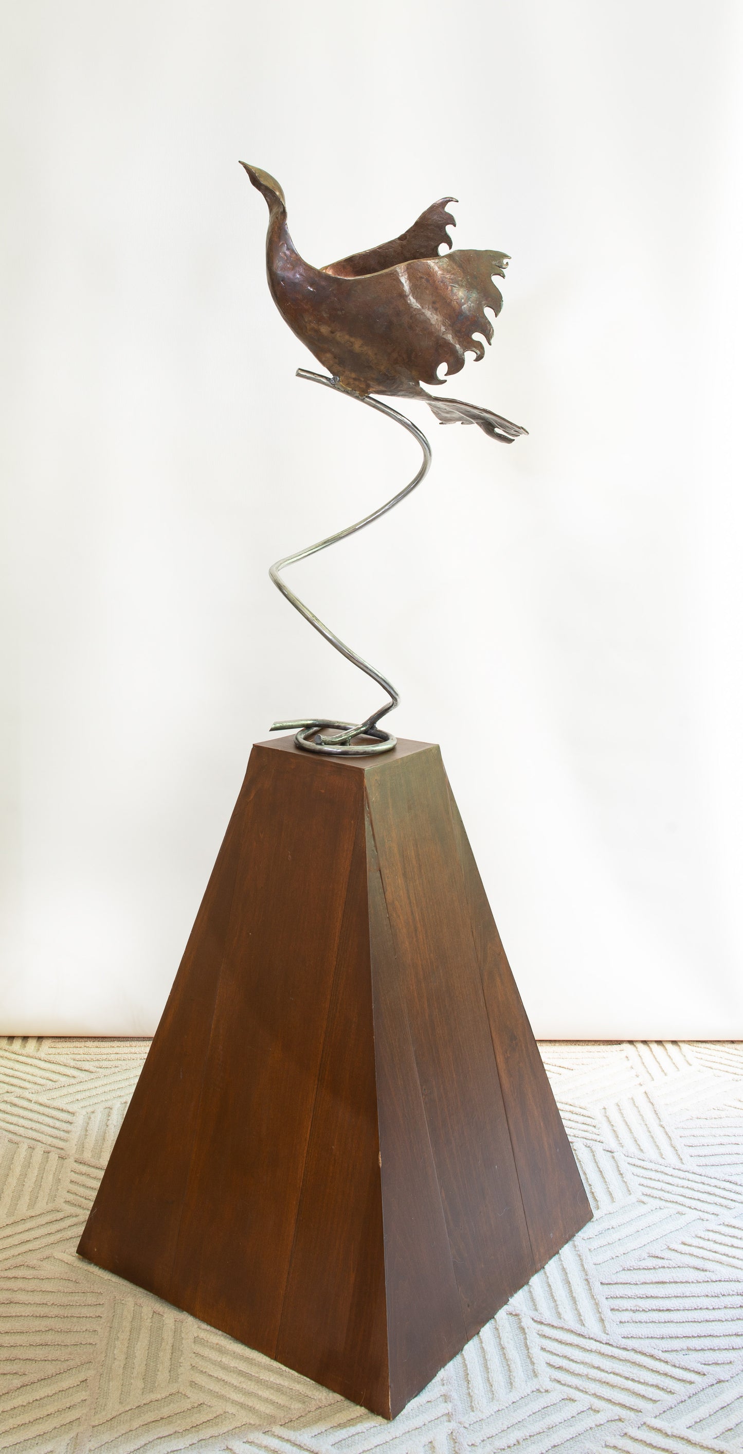 Dove Soaring — Original Abstract Bronze Dove Sculpture, Fine Art